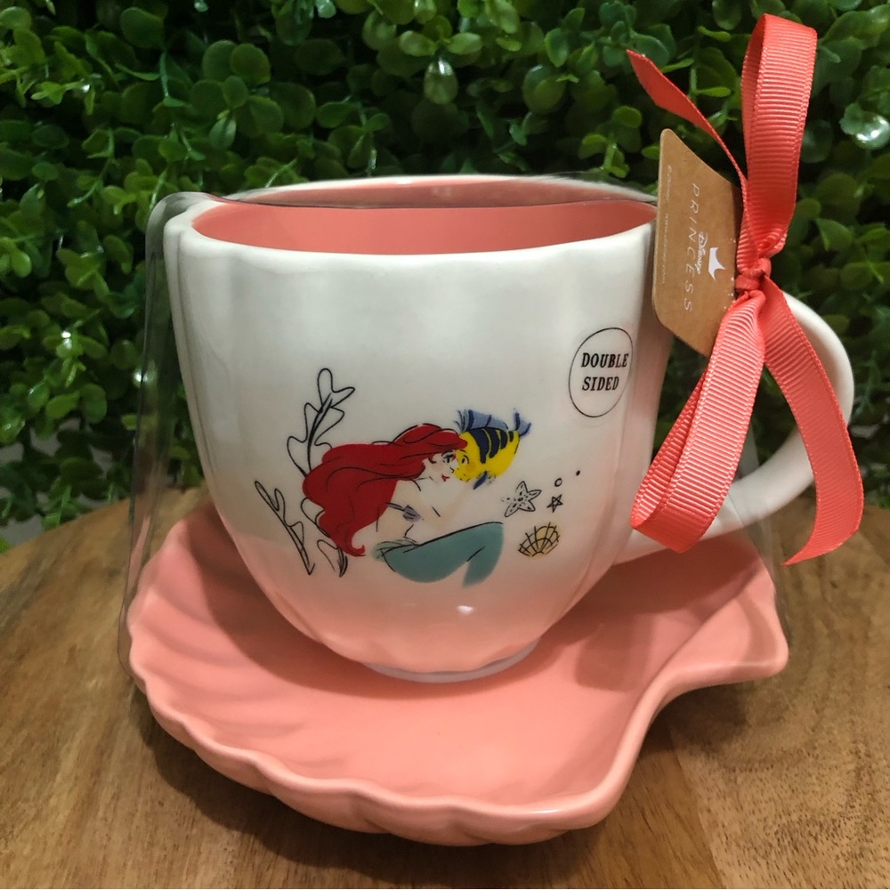 Rae Dunn NWT Disney princess “Under the Sea” mug & Plate Set